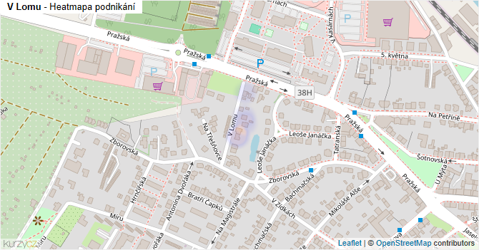 V Lomu - mapa podnikání