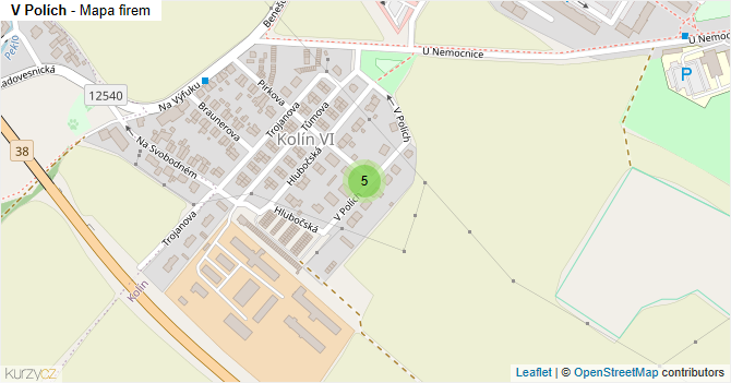 V Polích - mapa firem