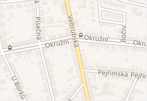 Veltrubská v obci Kolín - mapa ulice