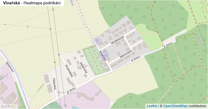 Vinařská - mapa podnikání