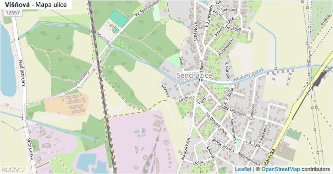 Višňová - mapa ulice