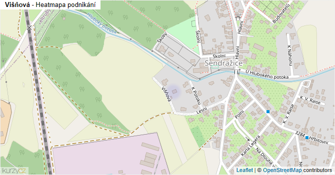 Višňová - mapa podnikání