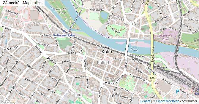 Zámecká - mapa ulice