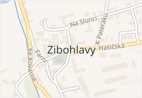 Zibohlavy v obci Kolín - mapa části obce