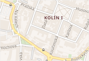 Zlatá v obci Kolín - mapa ulice