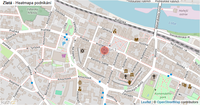 Zlatá - mapa podnikání
