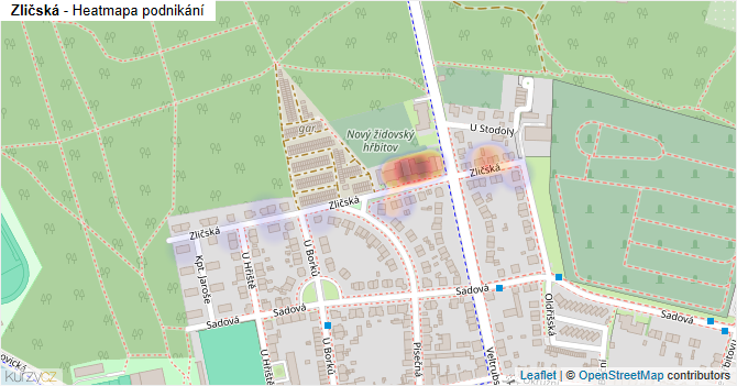 Zličská - mapa podnikání