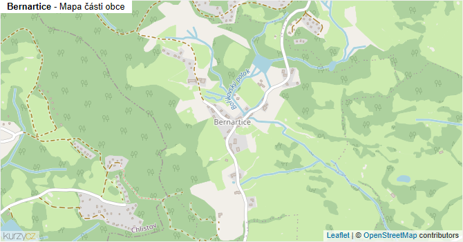 Bernartice - mapa části obce