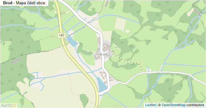 Brod - mapa části obce