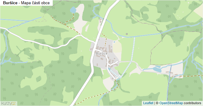 Buršice - mapa části obce