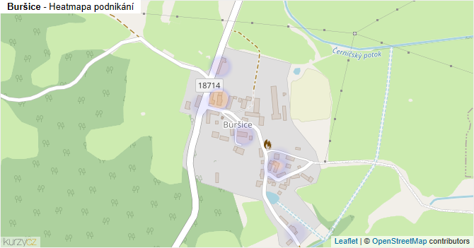 Buršice - mapa podnikání