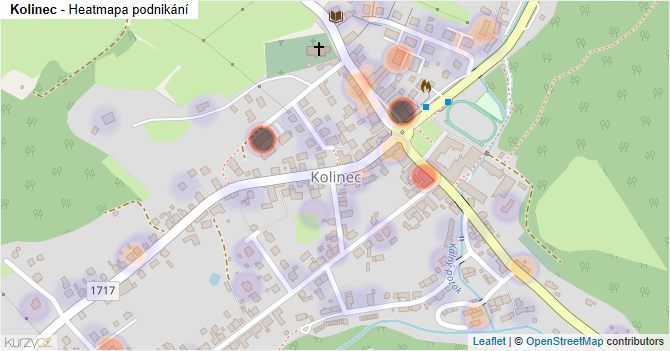 Kolinec - mapa podnikání