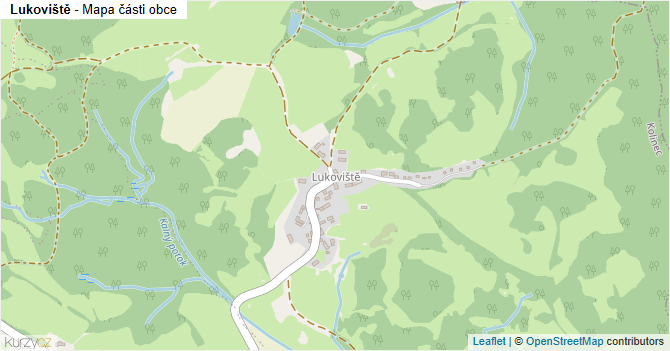 Lukoviště - mapa části obce