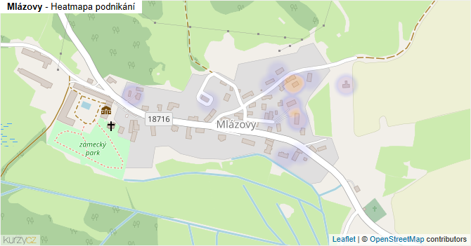 Mlázovy - mapa podnikání