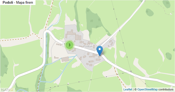 Podolí - mapa firem