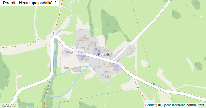 Podolí - mapa podnikání