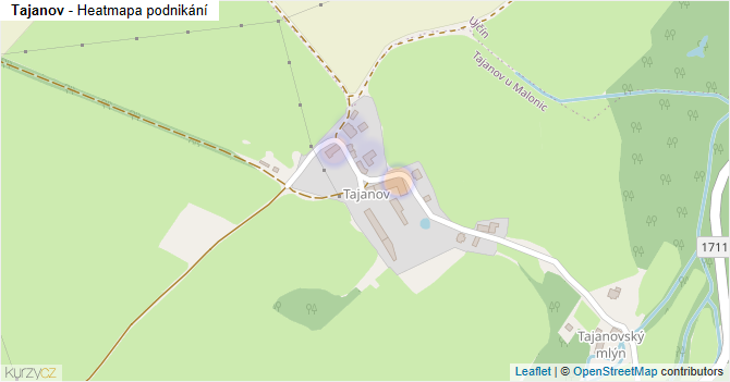 Tajanov - mapa podnikání