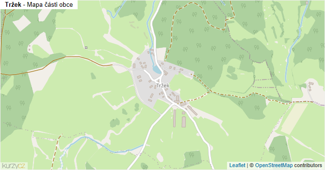 Tržek - mapa části obce