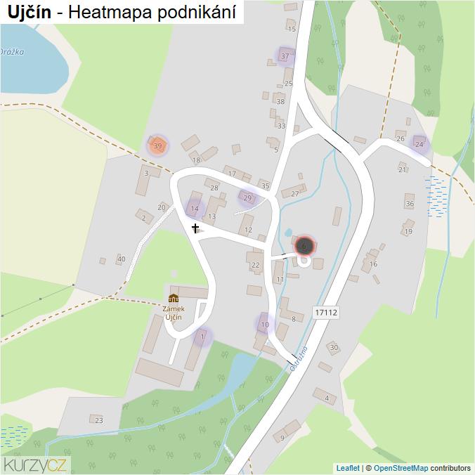 Mapa Ujčín - Firmy v části obce.