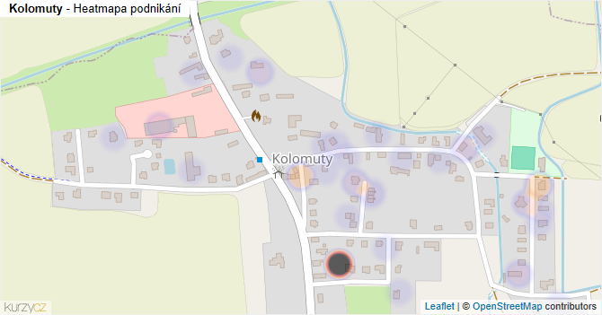 Kolomuty - mapa podnikání