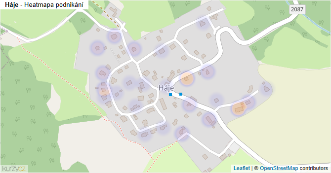 Háje - mapa podnikání