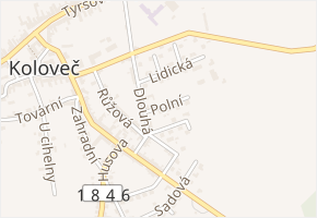 Dlouhá v obci Koloveč - mapa ulice