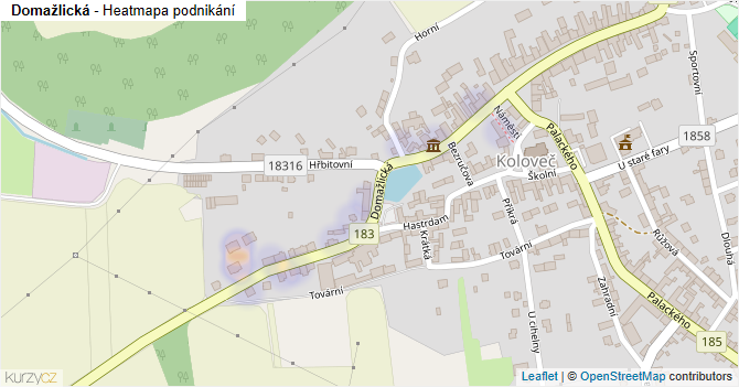 Domažlická - mapa podnikání