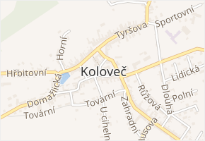 Koloveč v obci Koloveč - mapa části obce