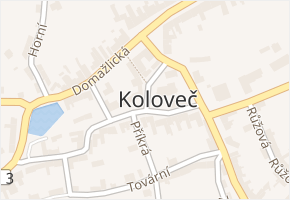 nám. Svobody v obci Koloveč - mapa ulice