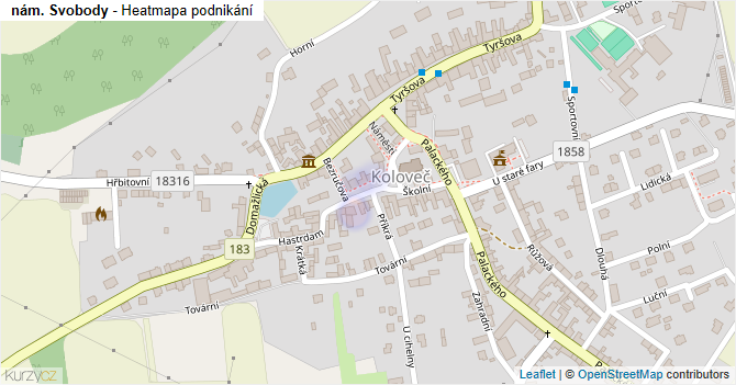 nám. Svobody - mapa podnikání