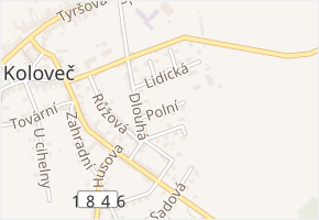 Polní v obci Koloveč - mapa ulice