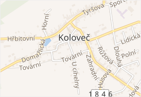 Příkrá v obci Koloveč - mapa ulice