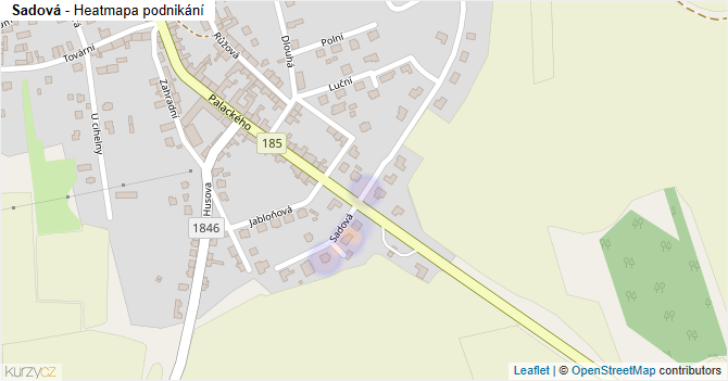Sadová - mapa podnikání