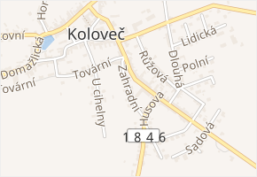 Zahradní v obci Koloveč - mapa ulice