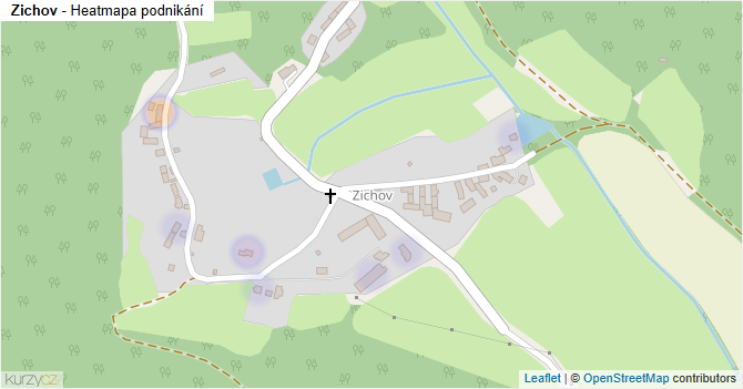 Zichov - mapa podnikání