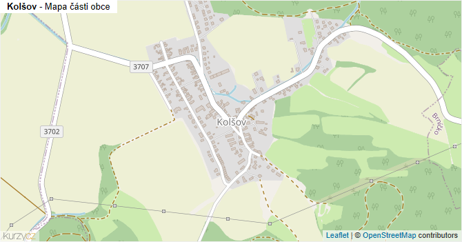 Kolšov - mapa části obce