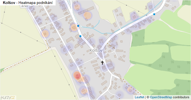 Kolšov - mapa podnikání
