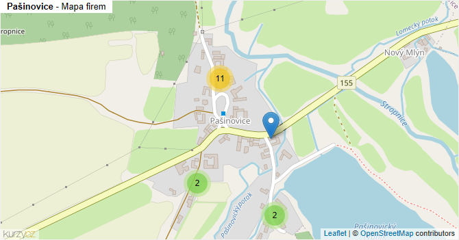 Pašinovice - mapa firem