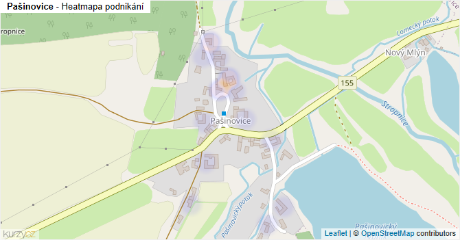 Pašinovice - mapa podnikání