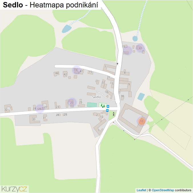 Mapa Sedlo - Firmy v části obce.