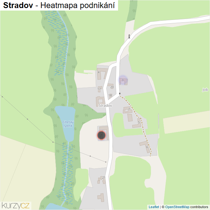 Mapa Stradov - Firmy v části obce.