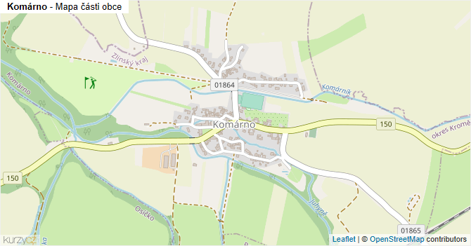 Komárno - mapa části obce