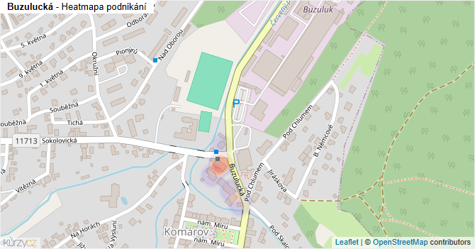 Buzulucká - mapa podnikání