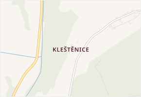 Kleštěnice v obci Komárov - mapa části obce