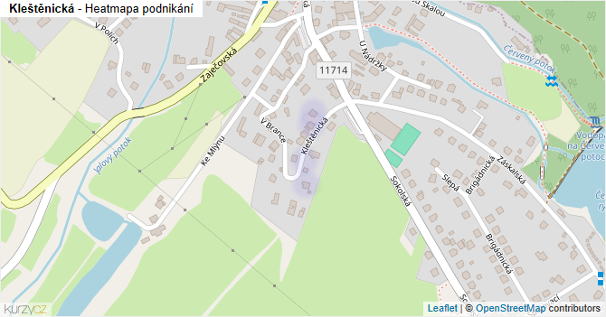 Kleštěnická - mapa podnikání