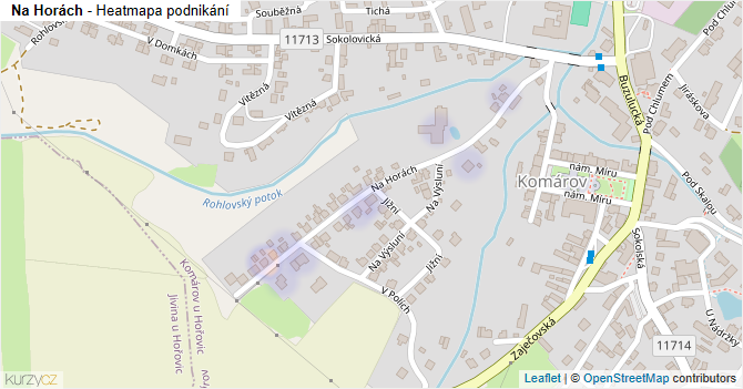 Na Horách - mapa podnikání