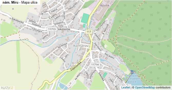 nám. Míru - mapa ulice