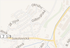 Pionýrů v obci Komárov - mapa ulice