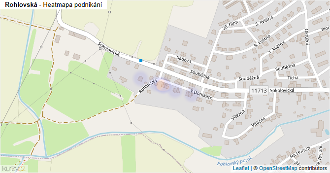 Rohlovská - mapa podnikání