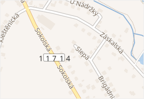 Slepá v obci Komárov - mapa ulice